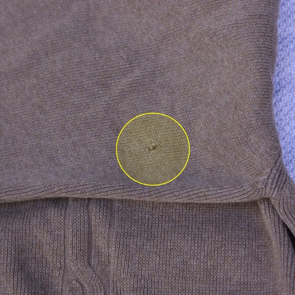 Men’s Alex Cannon Cable Knit Sweater Cotton Quarter Zip Tan Beige Size XXL - Picture 6 of 6